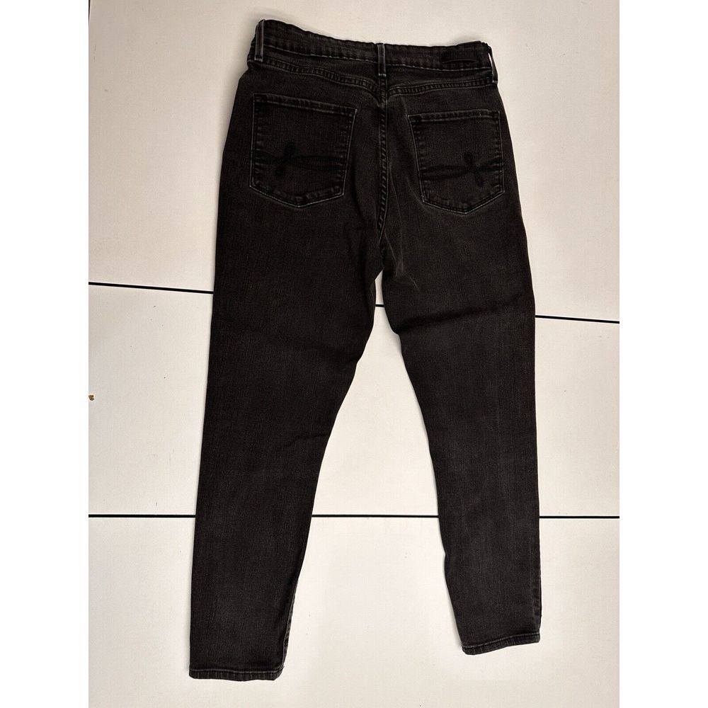 DENIZEN Levi's Women 30-25 Hi Rise Skinny Ankle Jeans Black Stretch‎ Side Stripe
